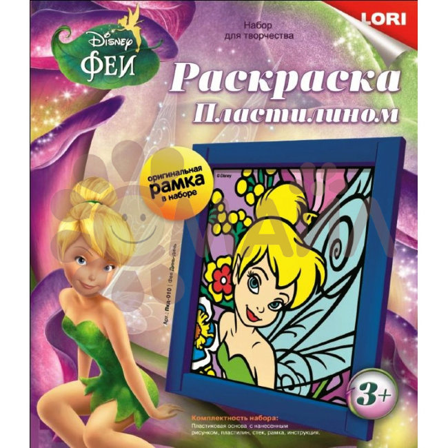 Пкд-010 Раскраска пластилином Disney "Фея Динь-Динь"