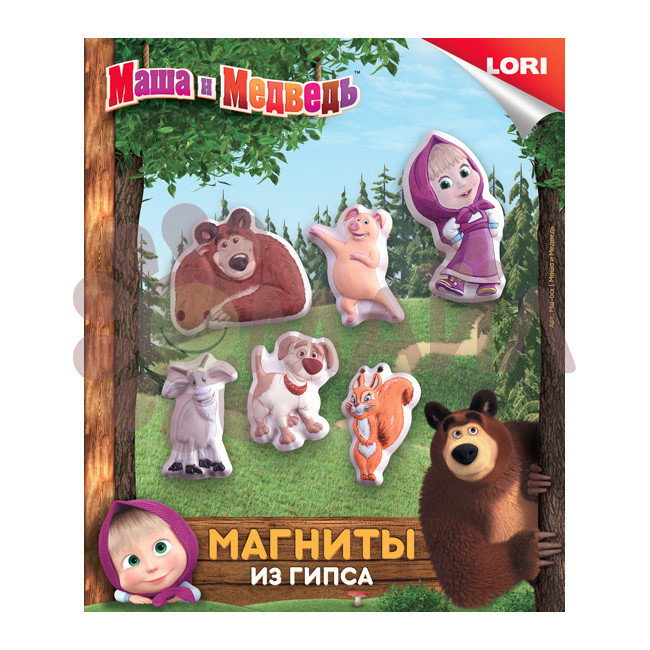 Мш-001 Магниты из гипса МАША И МЕДВЕДЬ "Маша и медведь"