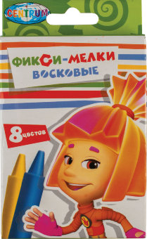 84208 Мелки восковые, 8 цветов. Фиксики.