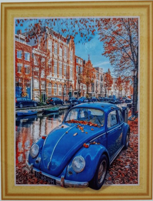 Алмазная мозаика 40x50 "Ретро автомобиль" 7DAR293