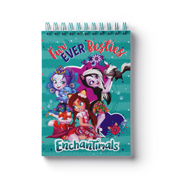 88712 Блокнот "Enchantimals", формат А5, 60 листов, блок-офсет, целлюлозный картон 200 гр/м2 .,  в к