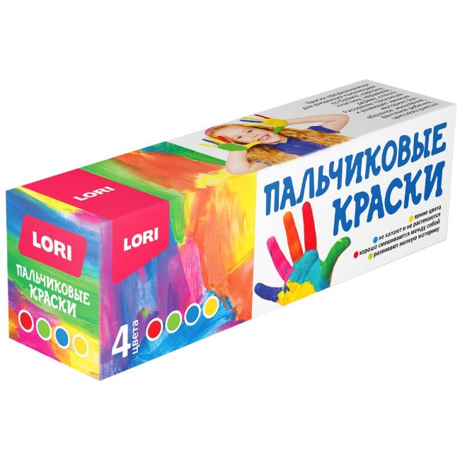 Пкр-005 Пальчиковые краски 4 цв. по 40 мл.