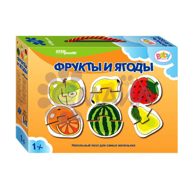 Напольный пазл-мозаика "Фрукты и ягоды" (Baby Step) (малые)