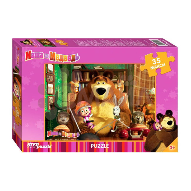 Мозаика "puzzle" 35 MAXI "Маша и Медведь" (Анимаккорд)