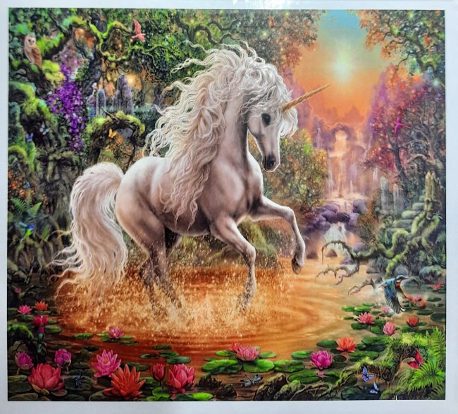 Алмазная мозаика 30x40 "Единорог" AR9489