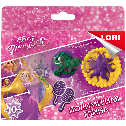 Пгд-002 Полимерная глина Disney.Украшения "Рапунцель"