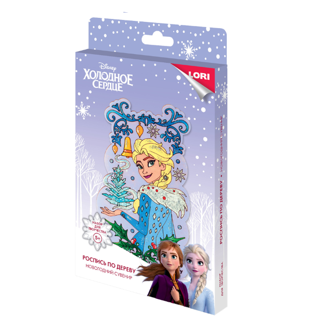 Фнд-034 Роспись по дереву Disney.Новогодний сувенир "Эльза"