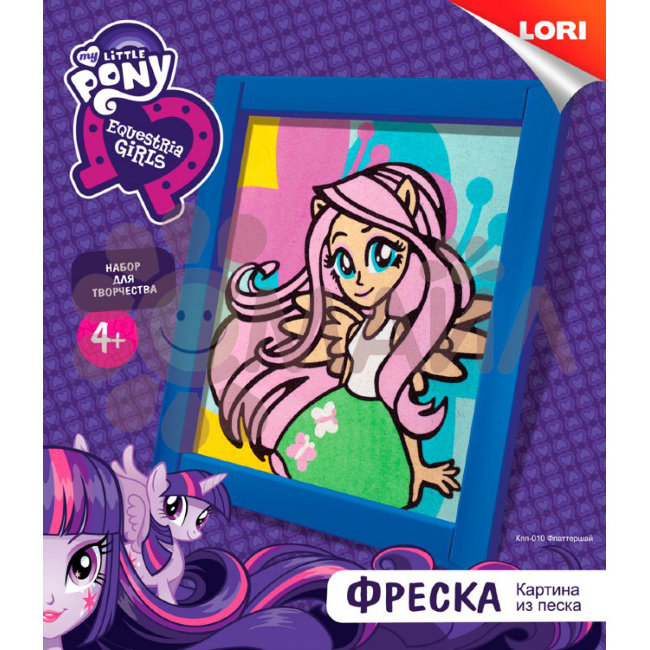Кпп-010 Фреска. Картина из песка. Hasbro Equestria Girls "Флаттершай"