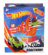 88619 Пластилин 10 цветов "Hot Wheels", картинка "Hot Wheels", 200 гр, стека пластиковая, картонная