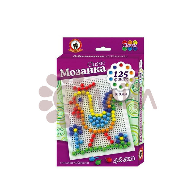 Мозаика Classic 125 эл. (d.10 мм.),Малая плата (Петушок) Мозаика Classic 125 эл. (d.10 мм.),Малая плата (Петушок)