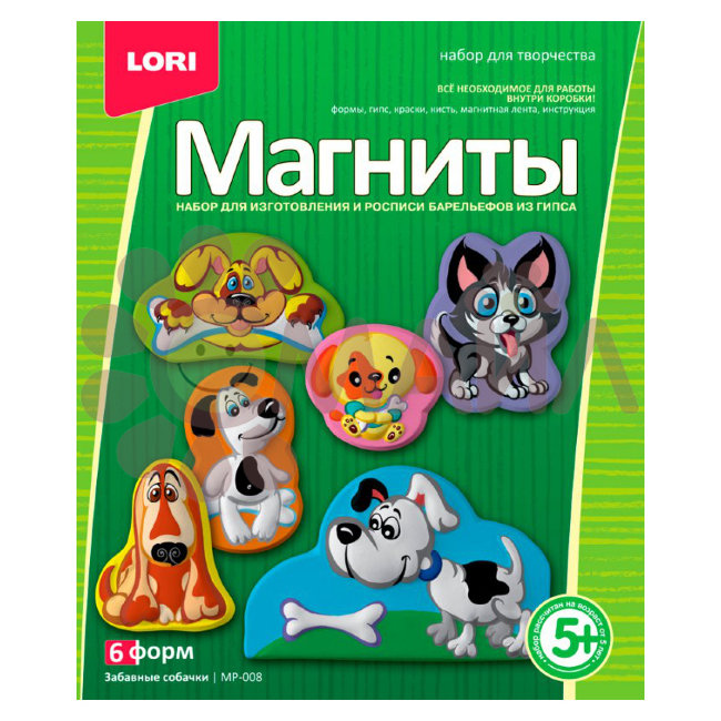 МР-008 Фигурки на магнитах "Забавные собачки"