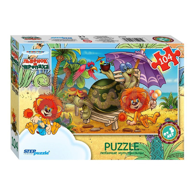 Мозаика "puzzle" 104 "Львёнок и Черепаха" (С/м)