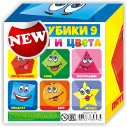 Кубики (9 куб) "Играем, изучаем: формы и цвета"