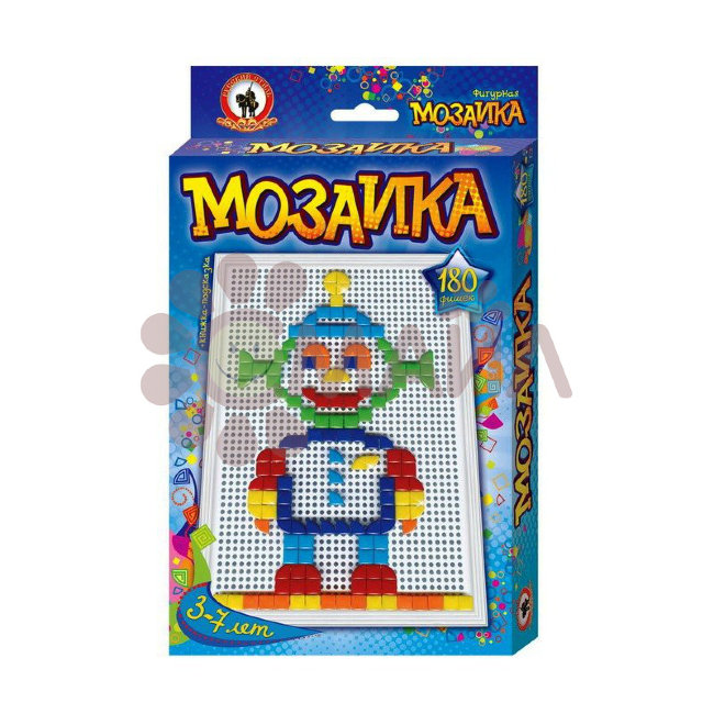 Мозаика Classic 180 эл. Треуг.+ Квадр., Большая плата(Пришелец)