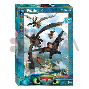 Мозаика "puzzle" 260 "Как приручить дракона - 3" (DreamWorks) Мозаика "puzzle" 260 "Как приручить дракона - 3" (DreamWorks)