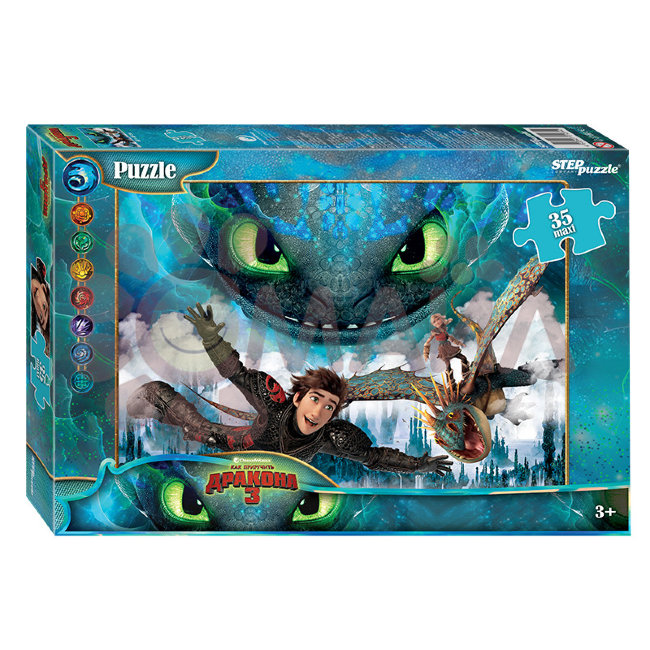 Мозаика "puzzle" 35 MAXI "Как приручить дракона - 3" (DreamWorks)