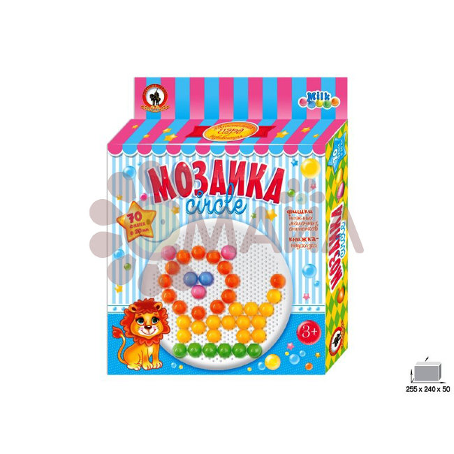 Мозаика Milk "Львенок" 70 эл, D 20 мм, Круглая плата