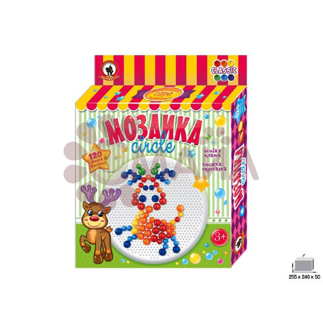 Мозаика Classic "Олень" 120 эл, D 10+15 мм, Круглая плата Мозаика Classic "Олень" 120 эл, D 10+15 мм, Круглая плата