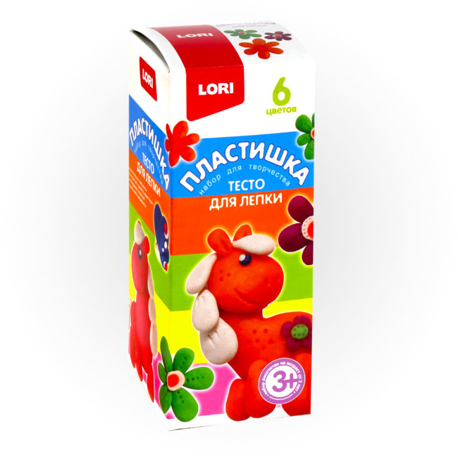 Тдл-018 Тесто для лепки. Пластишка. Набор №15, 6цв. по 70 гр.