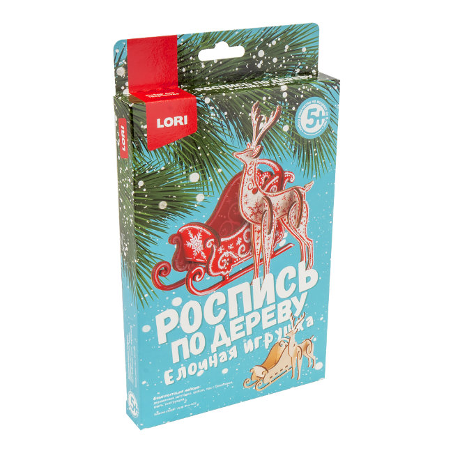 Фнн-022 Роспись по дереву.Ёлочная игрушка "Зиминие узоры"