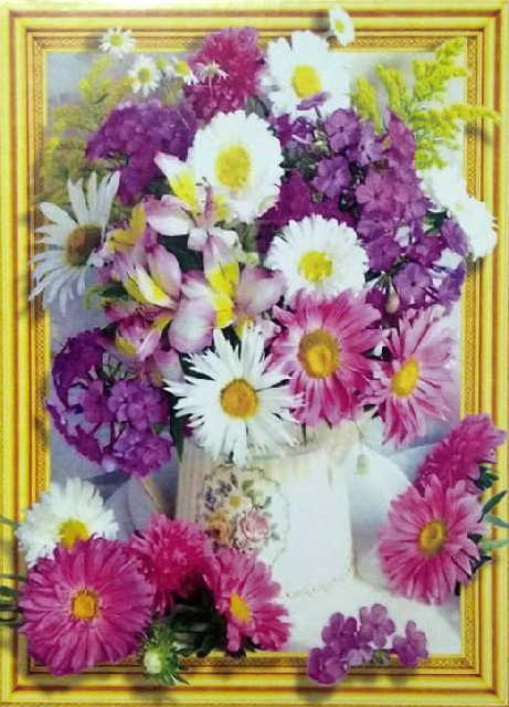 Алмазная мозаика 40x50 "Букет цветов" 7DAR311