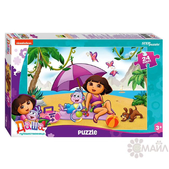 Мозаика "puzzle" maxi 24 "Даша-путешественница" (Никелодеон)