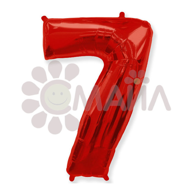 Цифра 7 Красная