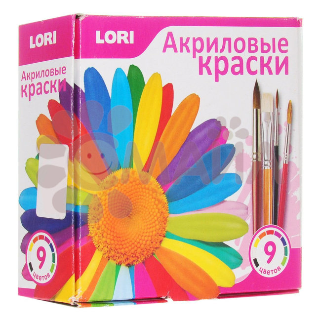 Акр-002 Краски акриловые, 9 цв. по 20 мл