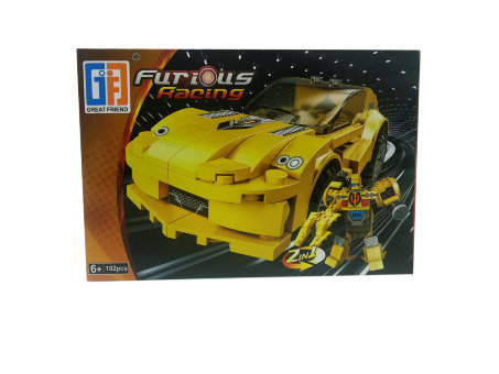 Контруктор "Furious Racing" машина-робот, 102 дет. в/к 19*13*4 (123-272)