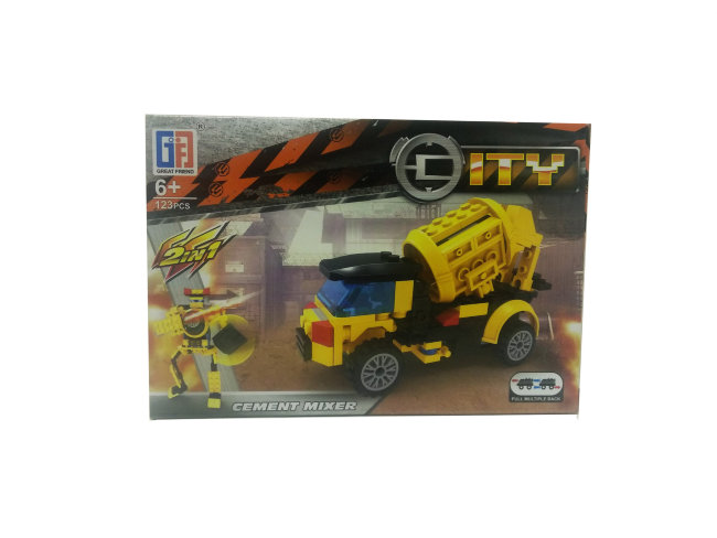 Конструктор "Cement mixer" Бетономешалка-робот 123дет. в/к 22*15*5 (123-143)