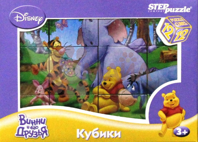 DISNEY 12 кубиков "Винни  Пух"