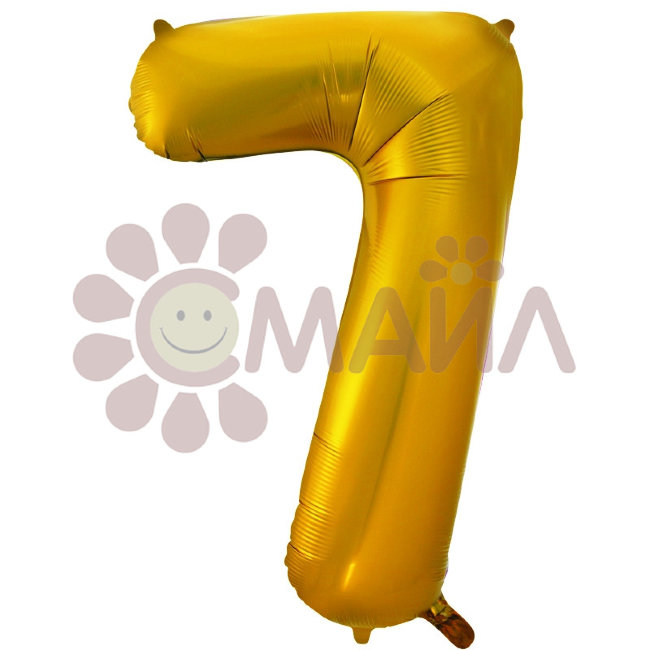 Цифра 7 золотая