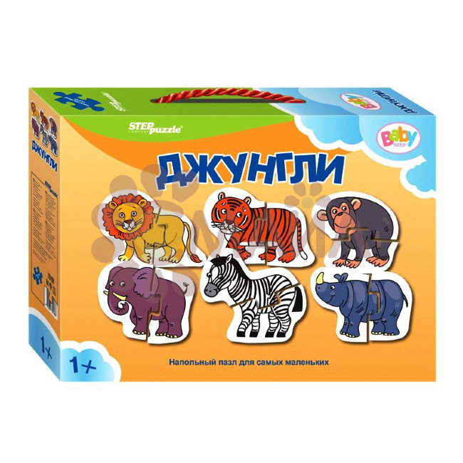 Напольный пазл-мозаика "Джунгли" (Baby Step) (малые)