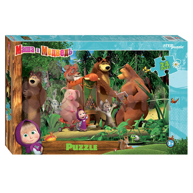 Мозаика "puzzle" maxi 24 "Маша и Медведь - 2" (Анимаккорд)