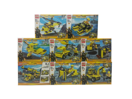Конструктор "Building city" спецтехника (8 видов) в/к 19*14*5*4,5 (5572)