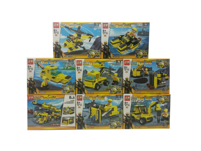 Конструктор "Building city" спецтехника (8 видов) в/к 19*14*5*4,5 (5572)