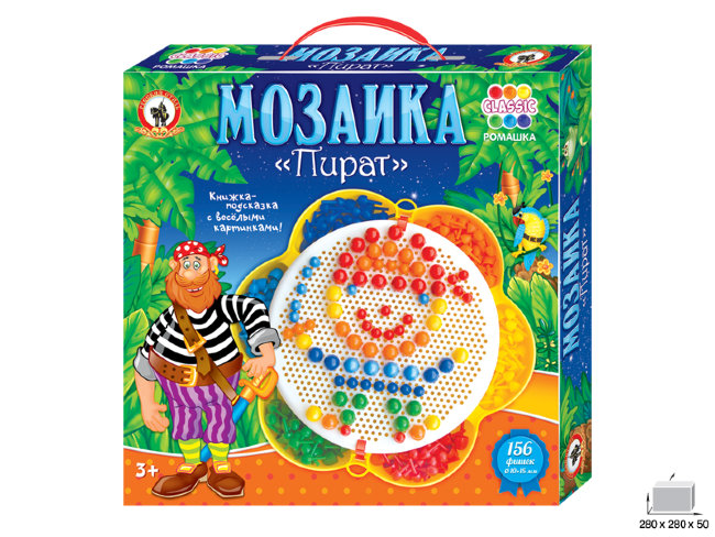 Мозаика Ромашка Пират 156  фишек д 10+15 мм Классик
