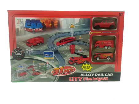 Автотрек "Fire rescue" с 3-мя машинками в/к 41*26*5 (833-3)