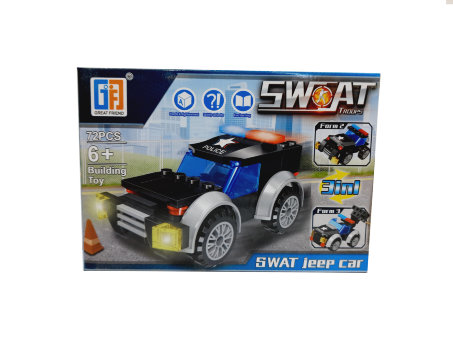 Конструктор "Swat troops" полицейская машина 72дет. в/к 18,5*13*4 (123-158)