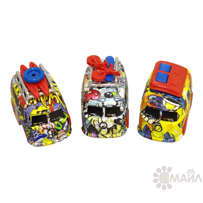 Металлическая модель - автобус инерц. 9*7,5*5 (0783-133)