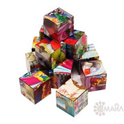 КУБИКИ ПЛАСТИКОВЫЕ. 12 шт. СКАЗКИ ШАРЛЯ ПЕРРО (Арт. К12-0284)
