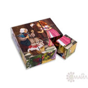 КУБИКИ ПЛАСТИКОВЫЕ 9 шт. СКАЗКИ ДЛЯ ДЕВОЧЕК (Арт. К09-8151)