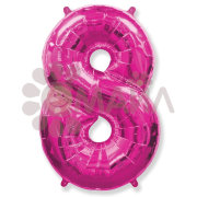 Цифра 8 Малиновая