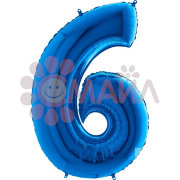 Цифра 6 Синяя