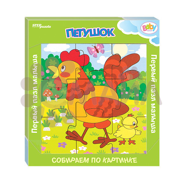 Игра из дерева "Петушок" (собираем по картинке) (Baby Step)